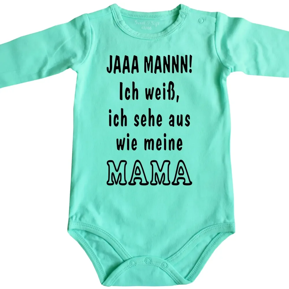 Baby‑Body mit witzigem Mama‑Spruch