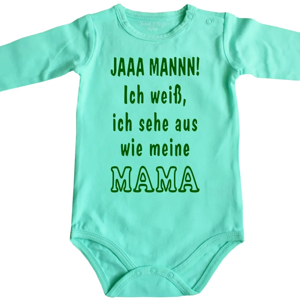 Preview: Bedruckter Babybody mit witzigem Papa‑Design