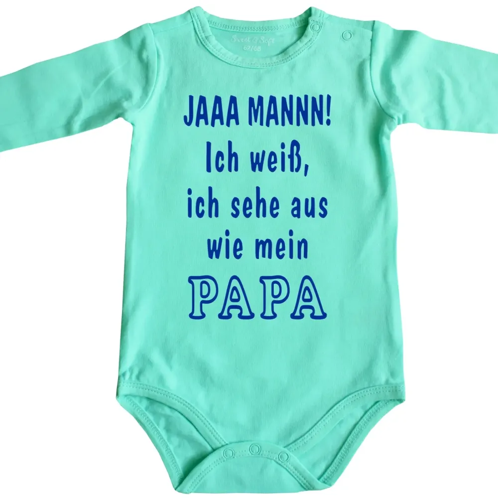 Baby‑Body mit Fun‑Motiv „Ich sehe aus wie Papa“