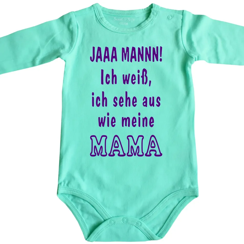 Baby‑Body mit Fun‑Motiv „Ich sehe aus wie Papa“