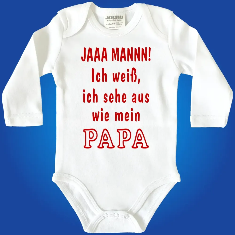 Baby‑Body mit Fun‑Motiv „Ich sehe aus wie Papa“