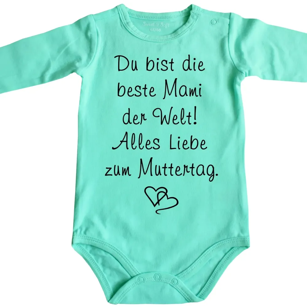 Preview: Baby-Body mit Aufdruck zum Muttertag