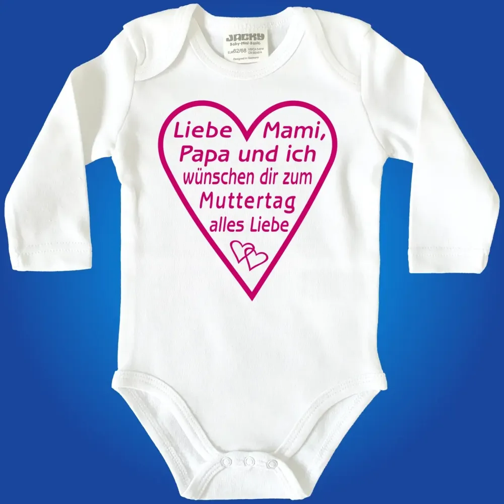 Preview: Baby-Body mit Aufdruck Muttertag