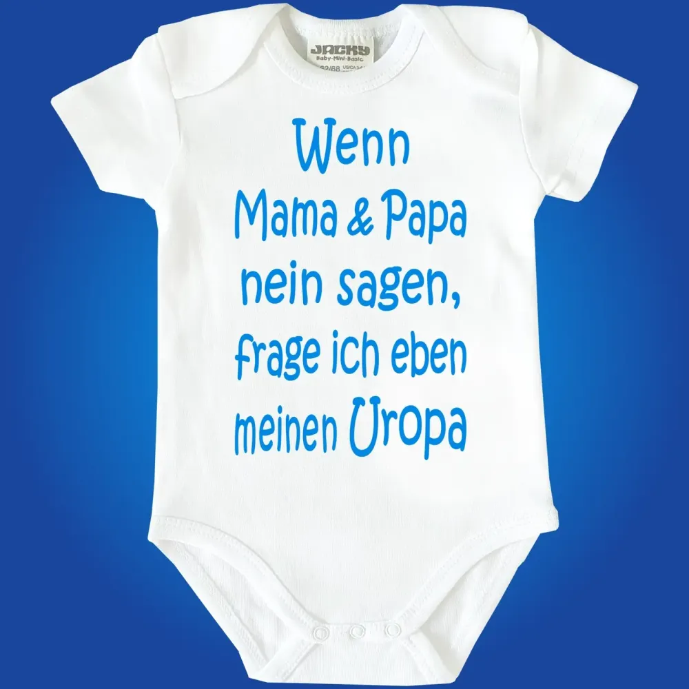 Babybody mit lustigem Spruch für Babys