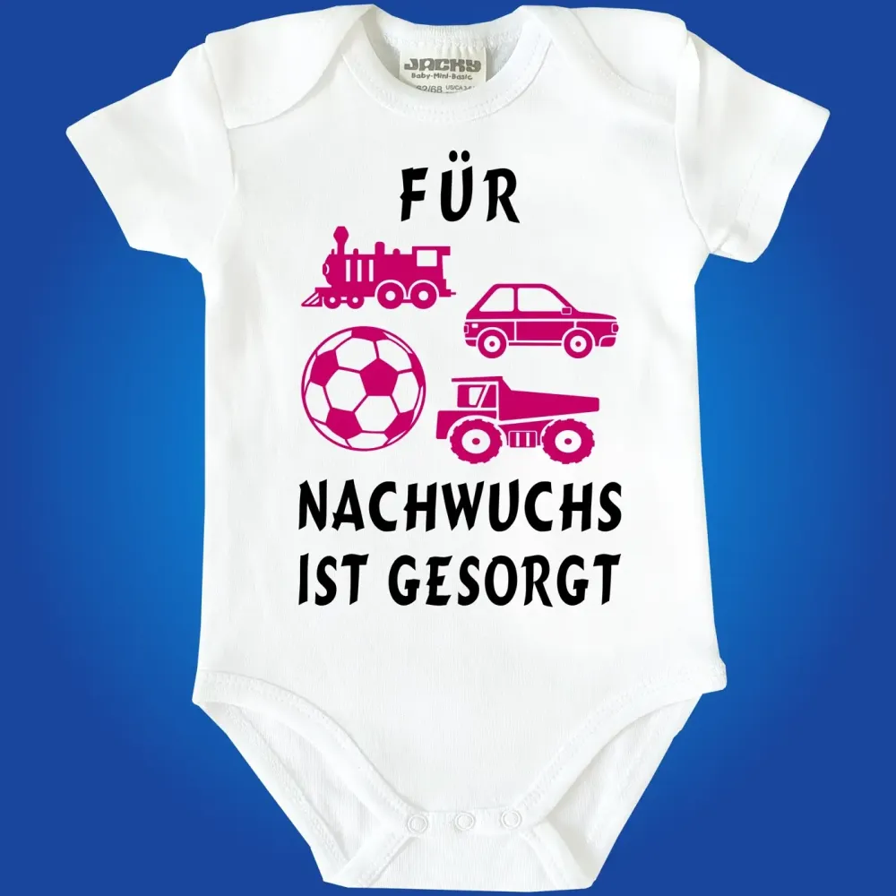 Baby-Body mit Lokomotive, Auto, Ball und Kipper für Kita‑Personal