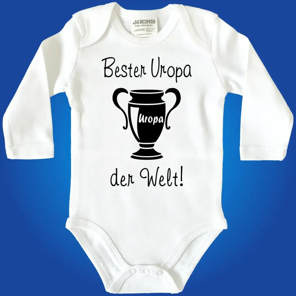 Preview: Baby‑Body „Bester Opa der Welt“ mit Pokal