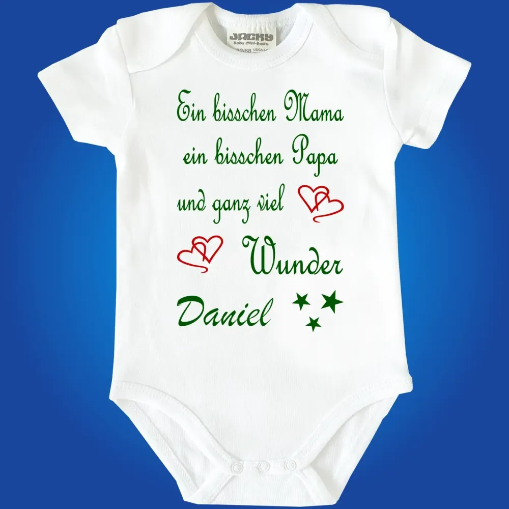 Baby‑Body mit Sternen und Wunschname
