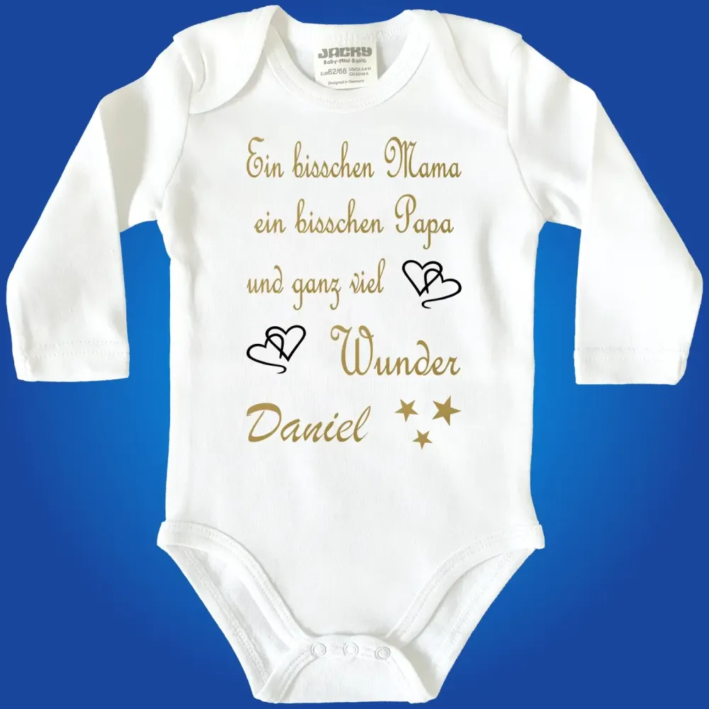 Babybody „Ganz viel Wunder“ Geschenk zur Geburt