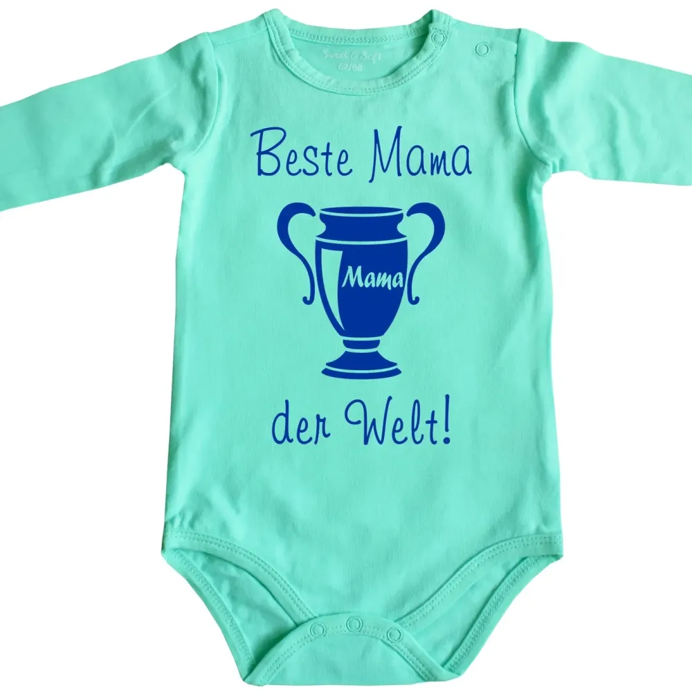 Preview: Baby‑Body „Bester Opa der Welt“ mit Pokal