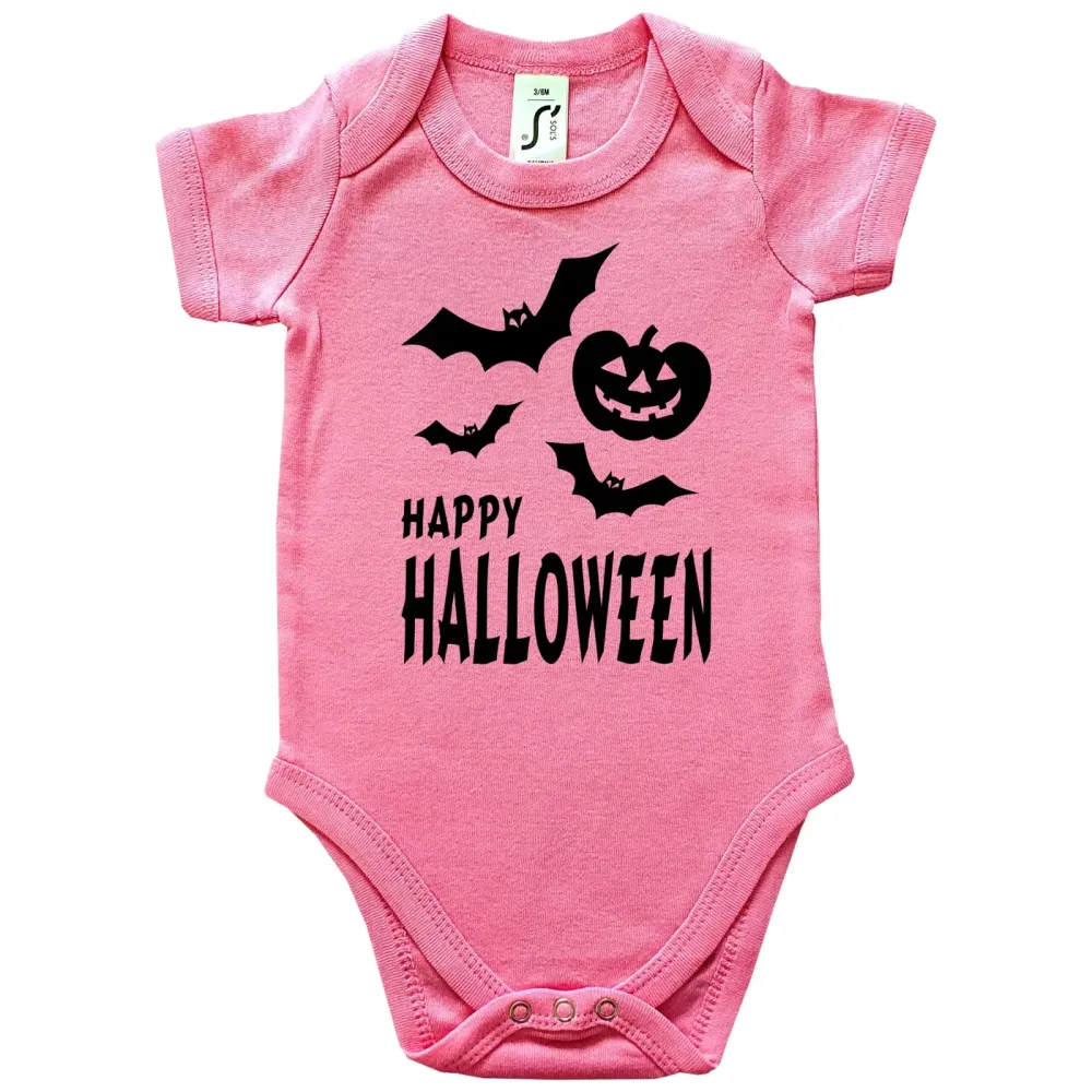 Preview: Baby-Body zu Halloween mit Fledermäuse