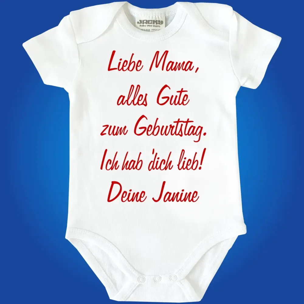 Babybody als Geschenk zum Geburtstag für Papa oder Mama