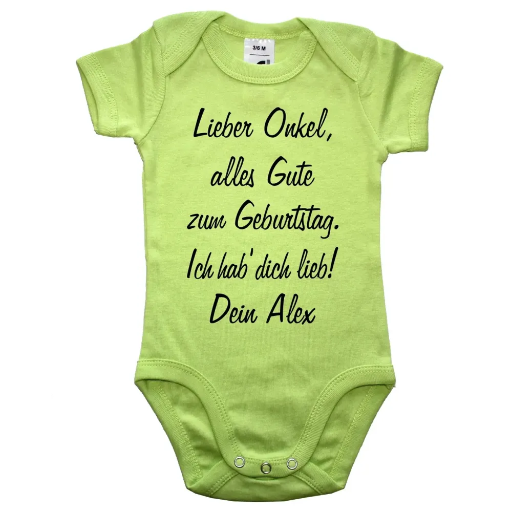 Babybody als Geschenk zum Geburtstag für Papa oder Mama