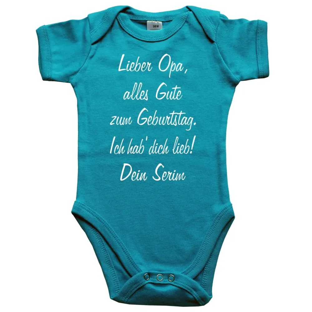 Preview: Baby-Body mit emotionalem Geburtstagsspruch