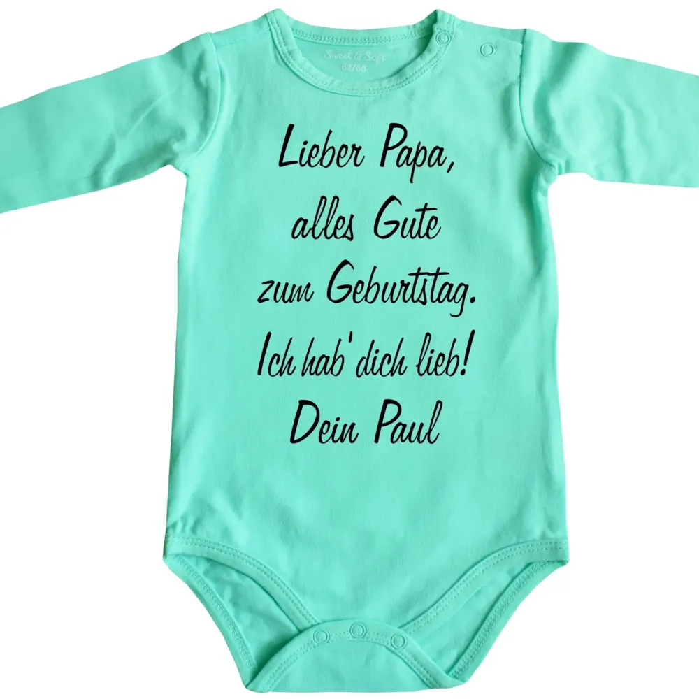 Baby-Body zum Geburtstag für Papa