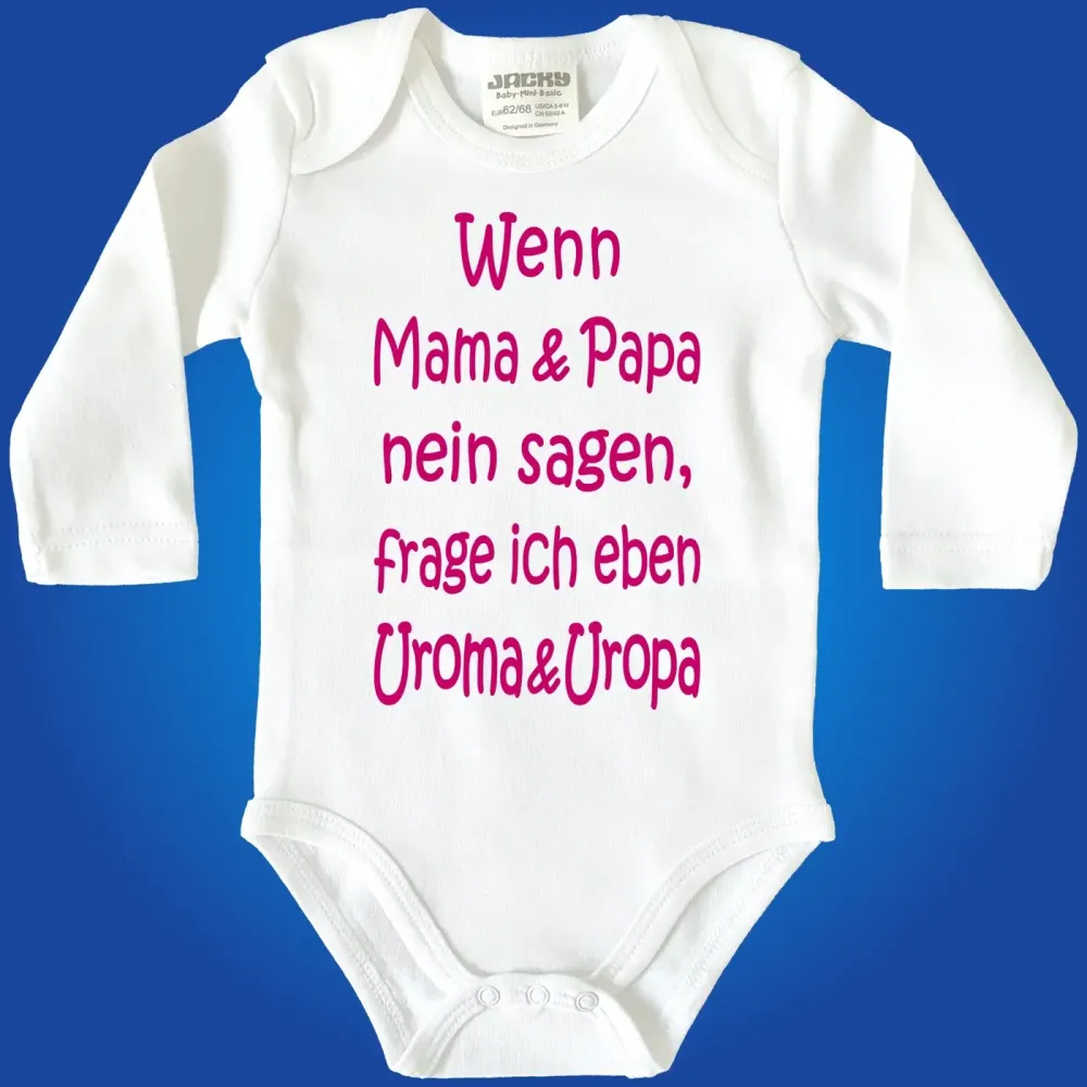 Preview: Baby‑Body mit Auswahl Oma & Opa oder Tante & Onkel