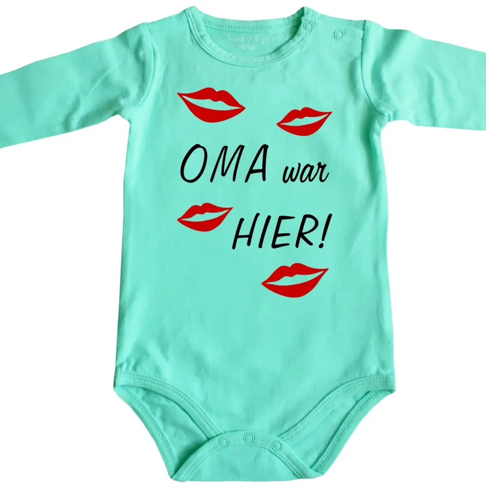 Preview: Babybody „Oma war hier“ Lippenstift Küsse