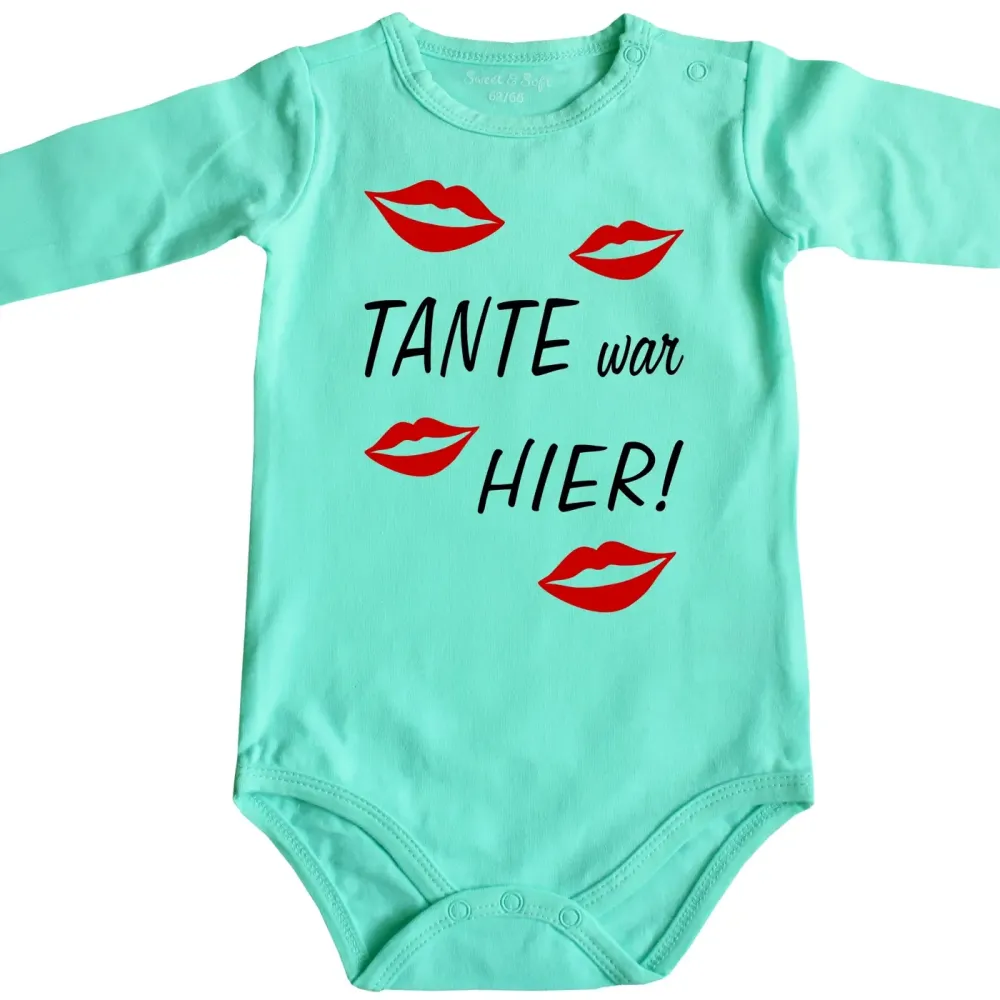 Babybody „Mama war hier“ mit Kussmündern