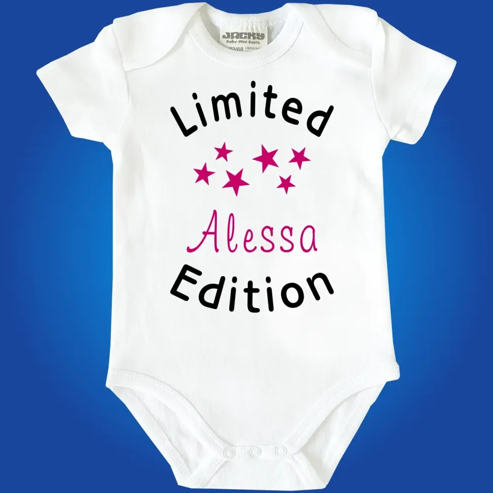 Preview: Babybody personalisiert mit Name und Sternmotiv