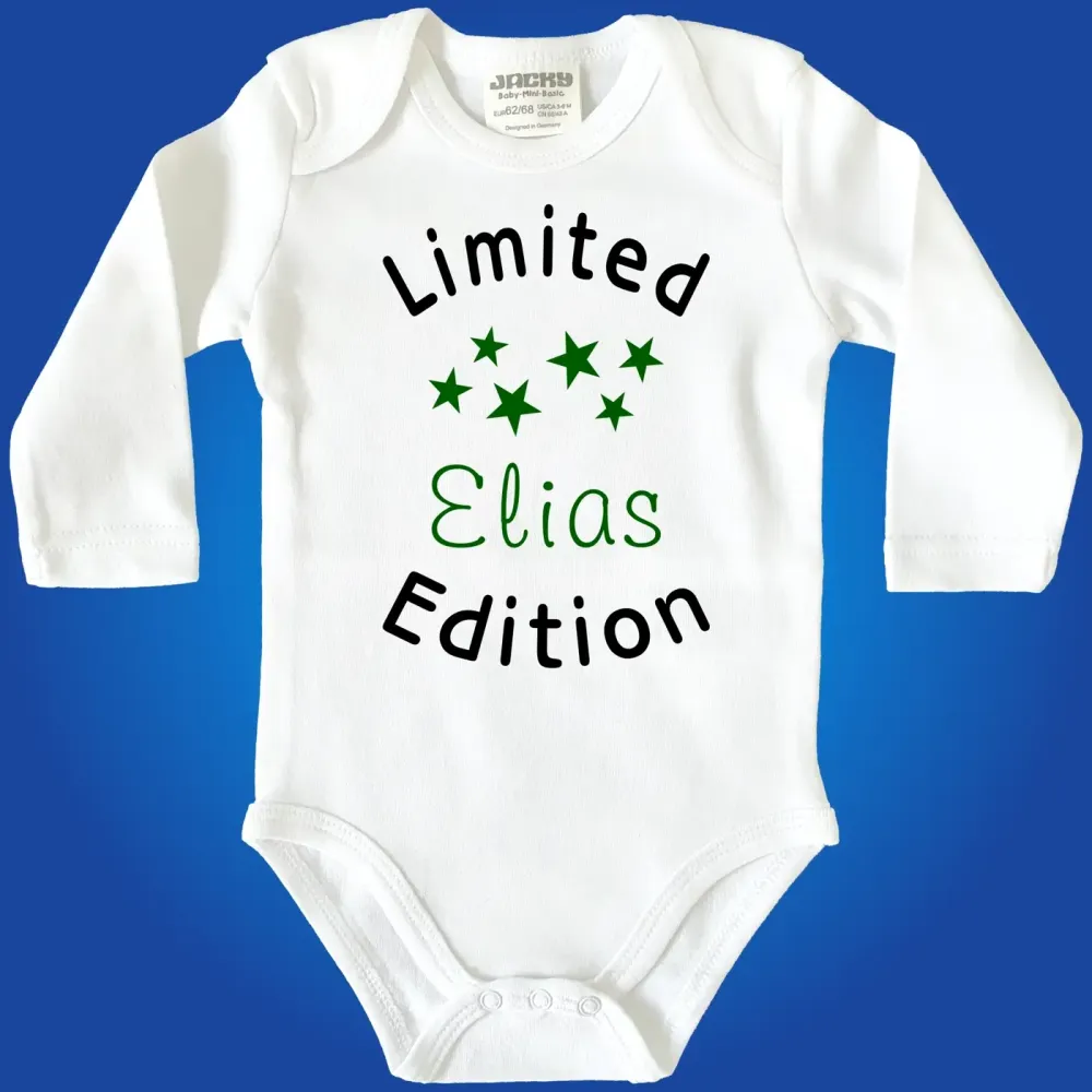 Baby-Body personalisiert mit Name und Sternmotiv