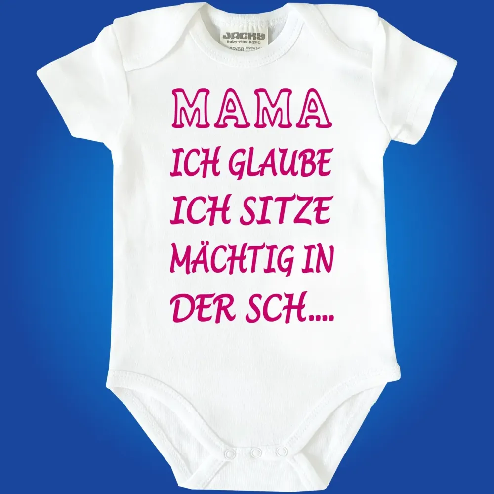 Preview: Babybody mit Fun‑Spruch und Familienauswahl