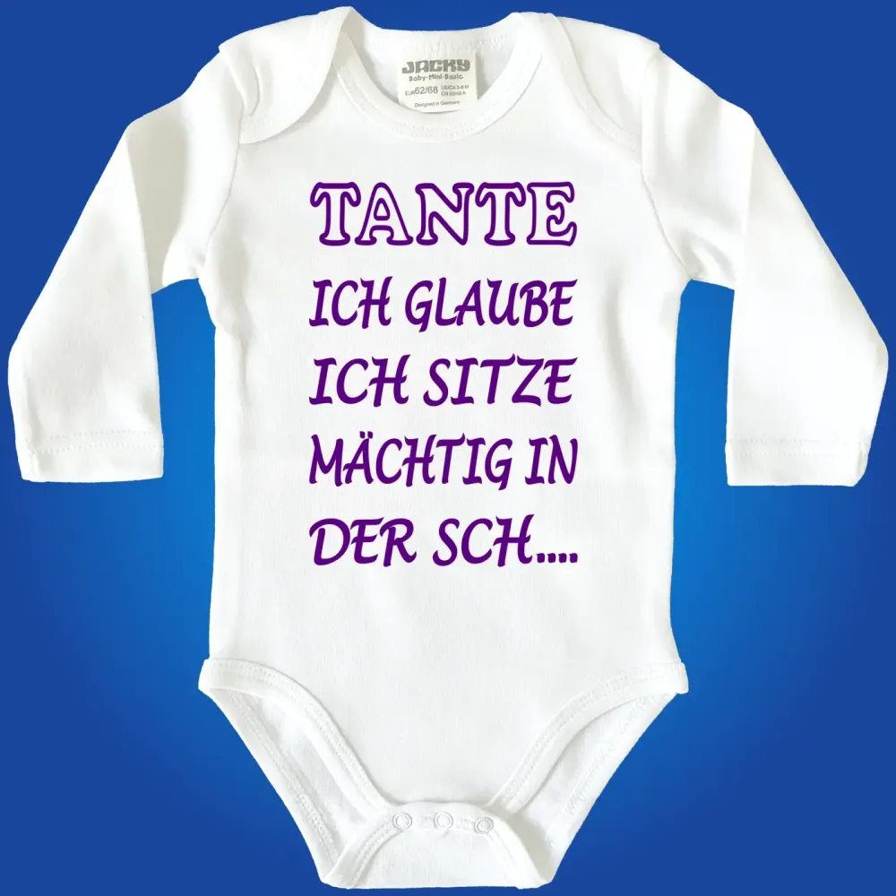 Preview: Babybody mit Fun‑Spruch und Familienauswahl