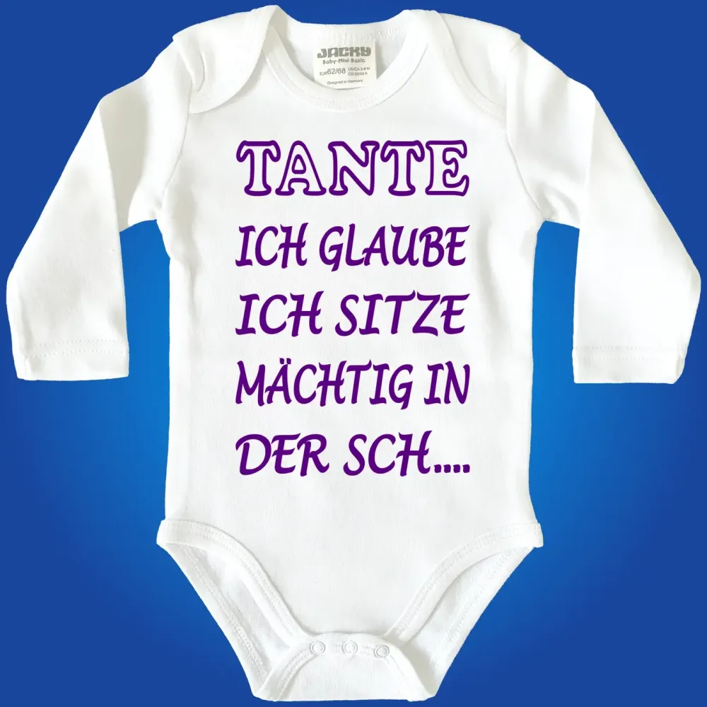 Preview: Baby-Body mit Druck sitze in der scheisse