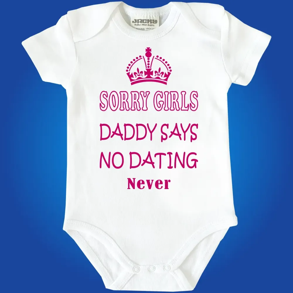 Preview: Babybody No Dating Design für Jungen und Mädchen
