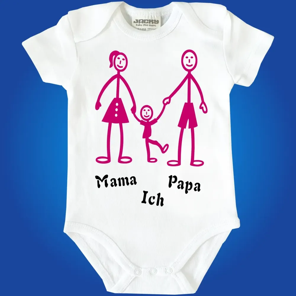 Baby-Body mit Druck Familie