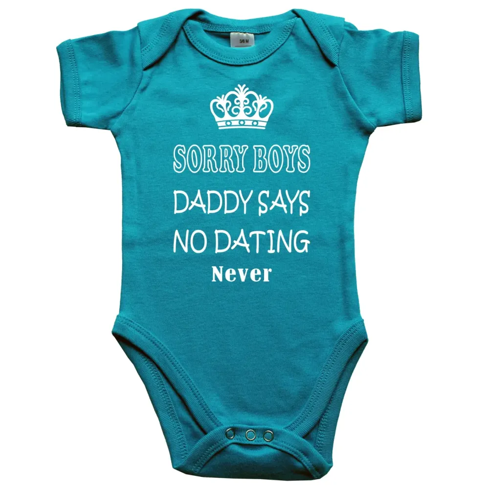 Preview: Baby‑Body mit Krone und lustigem Papa Spruch