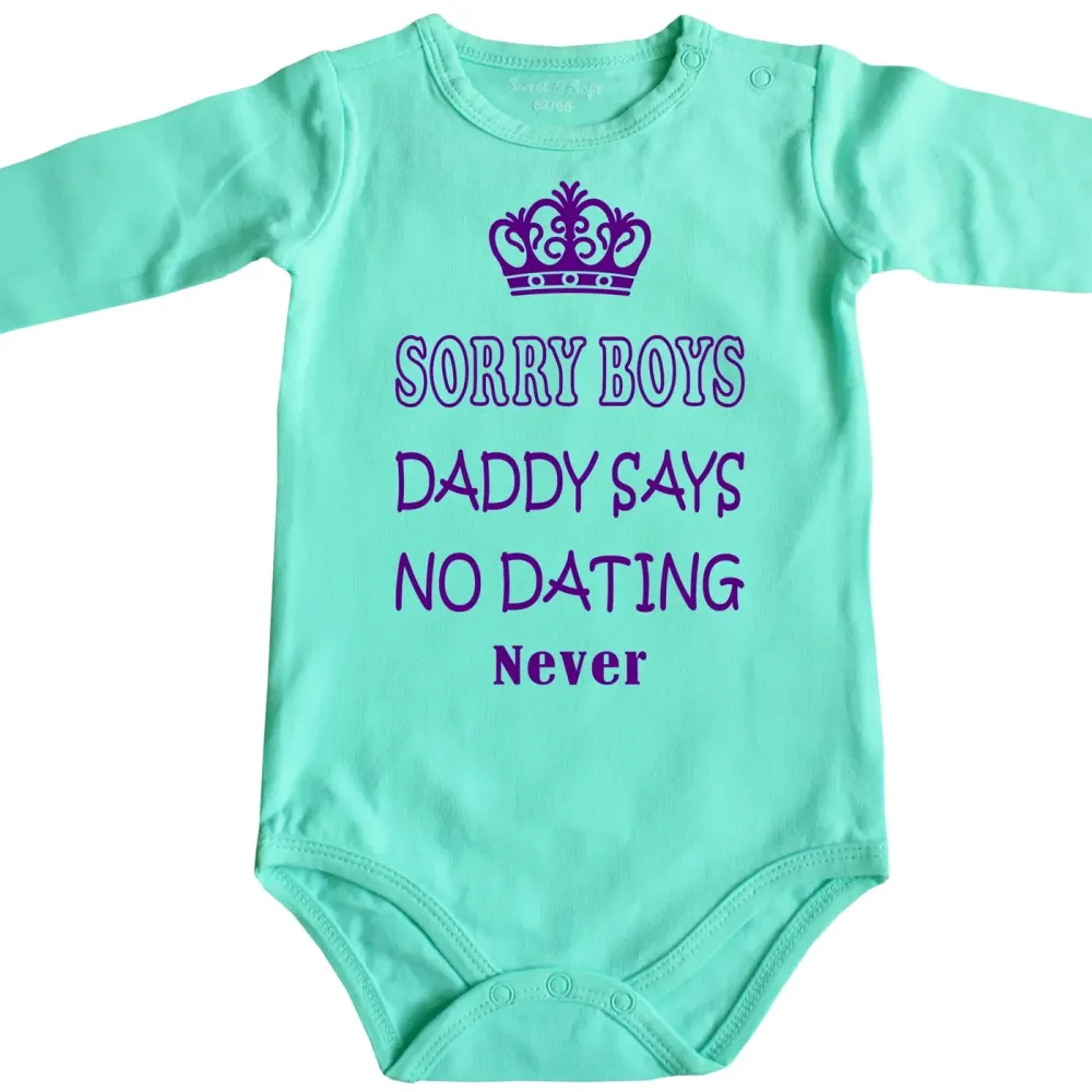 Babybody „Sorry Boys“ humorvoller Papa Spruch