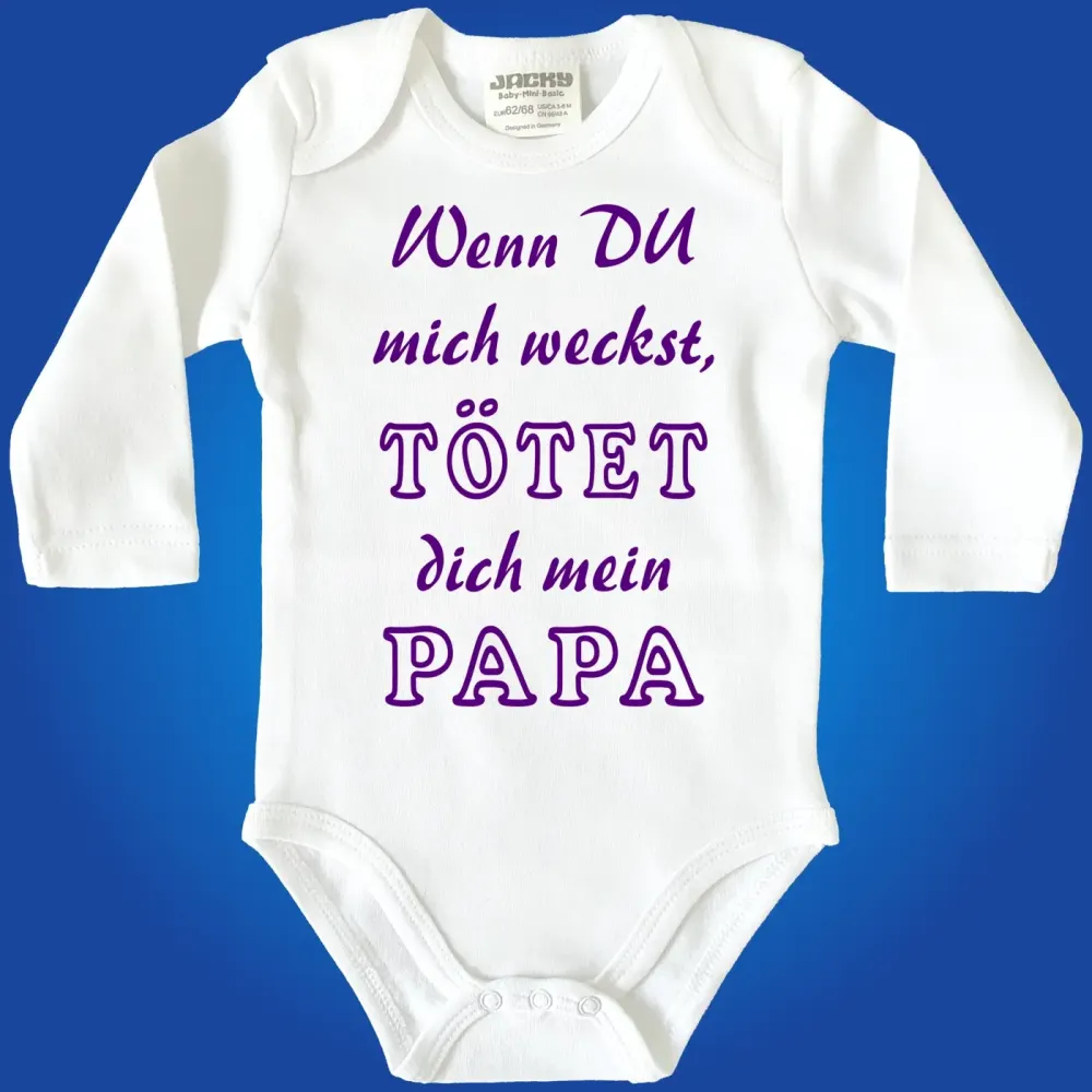 Baby‑Body mit Mama‑Spruch über Schlafmangel