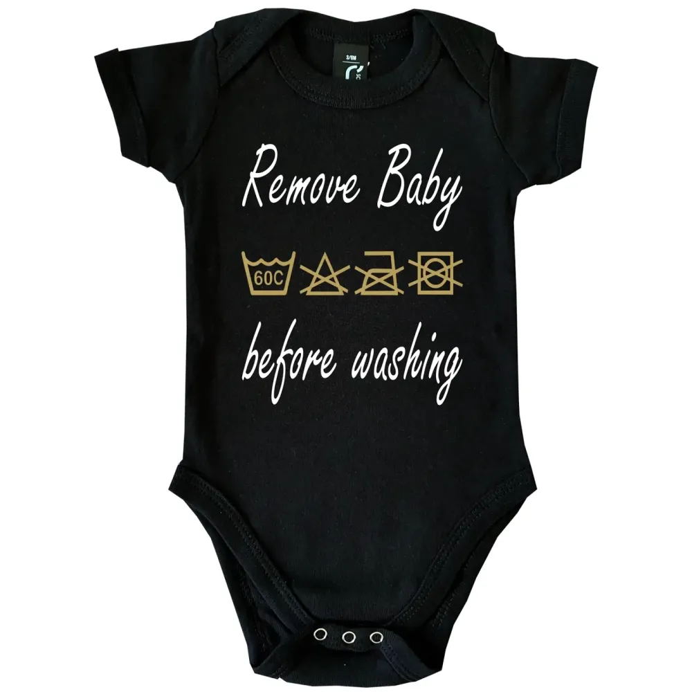 Baby Bodysuit Remove Baby before washing