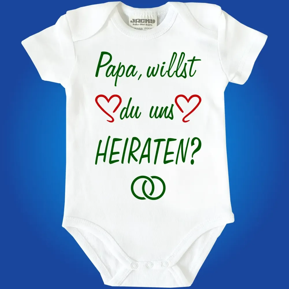 Babybody mit Spruch heiraten