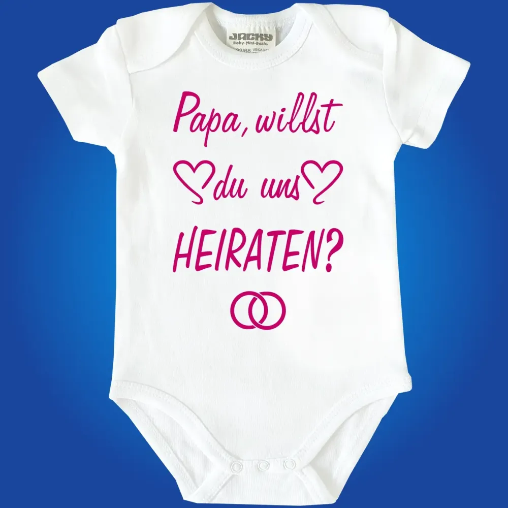 Babybody romantischer Antrag Mama oder Papa