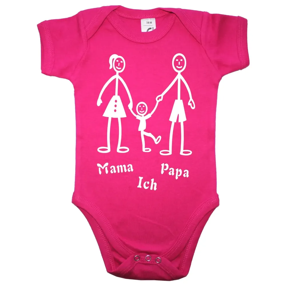 Baby-Body mit Strichmaennchen