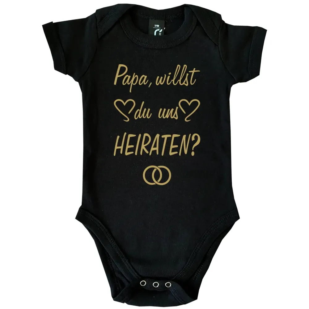 Baby‑Body für Heiratsantrag über das Kind