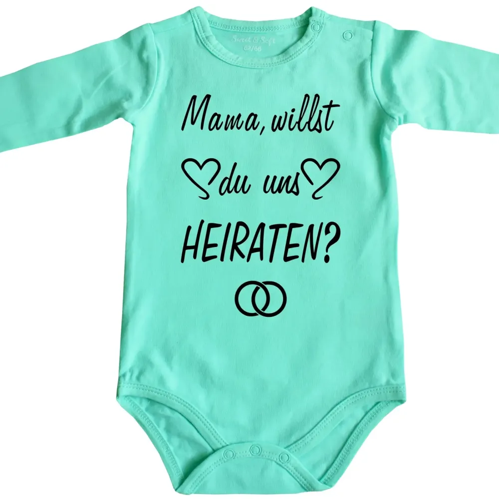 Preview: Babybody „Willst du uns heiraten“ in verschiedenen Farben