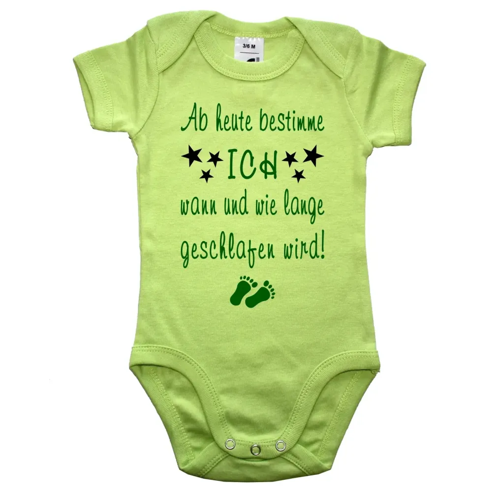 Babybody mit humorvollem Spruch für frischgebackene Eltern