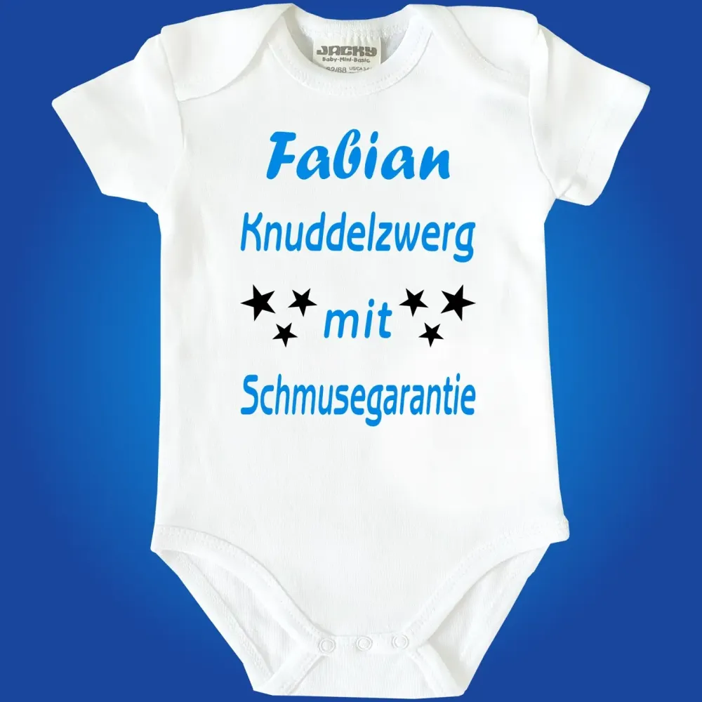 Baby‑Body mit Wunschname und liebevollem Text