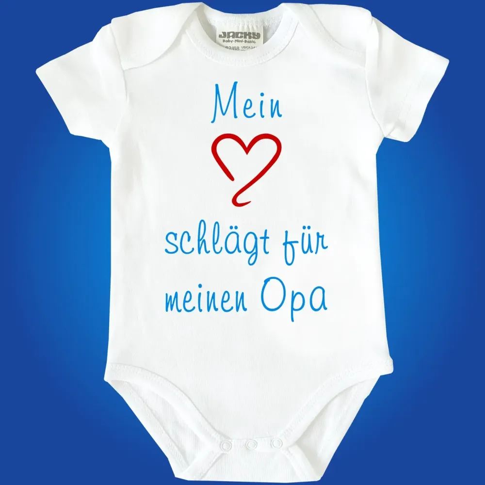 Baby‑Body „Mein Herz schlägt für Papa“ mit Herz Symbol