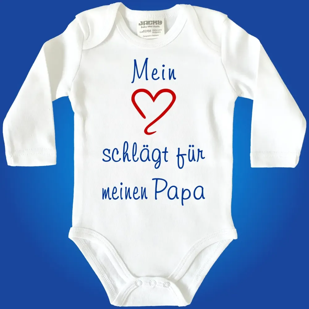 Preview: Baby-Body mit Druck Herz