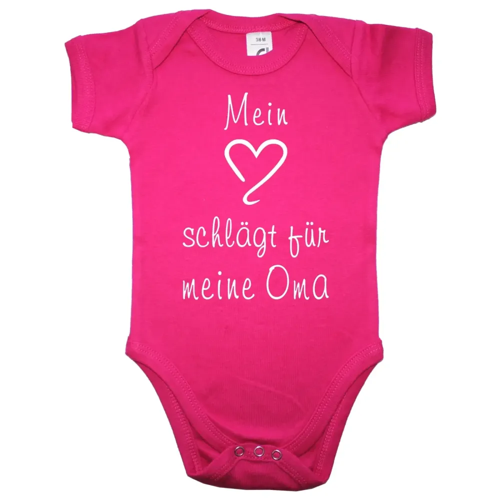 Preview: Babybody „Mein Herz schlägt für Mama“ in verschiedenen Farben