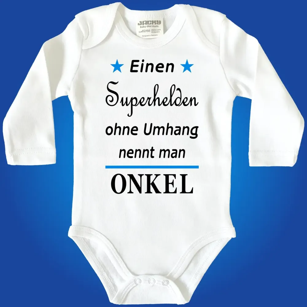 Preview: Babybody Superhelden Spruch für Onkel