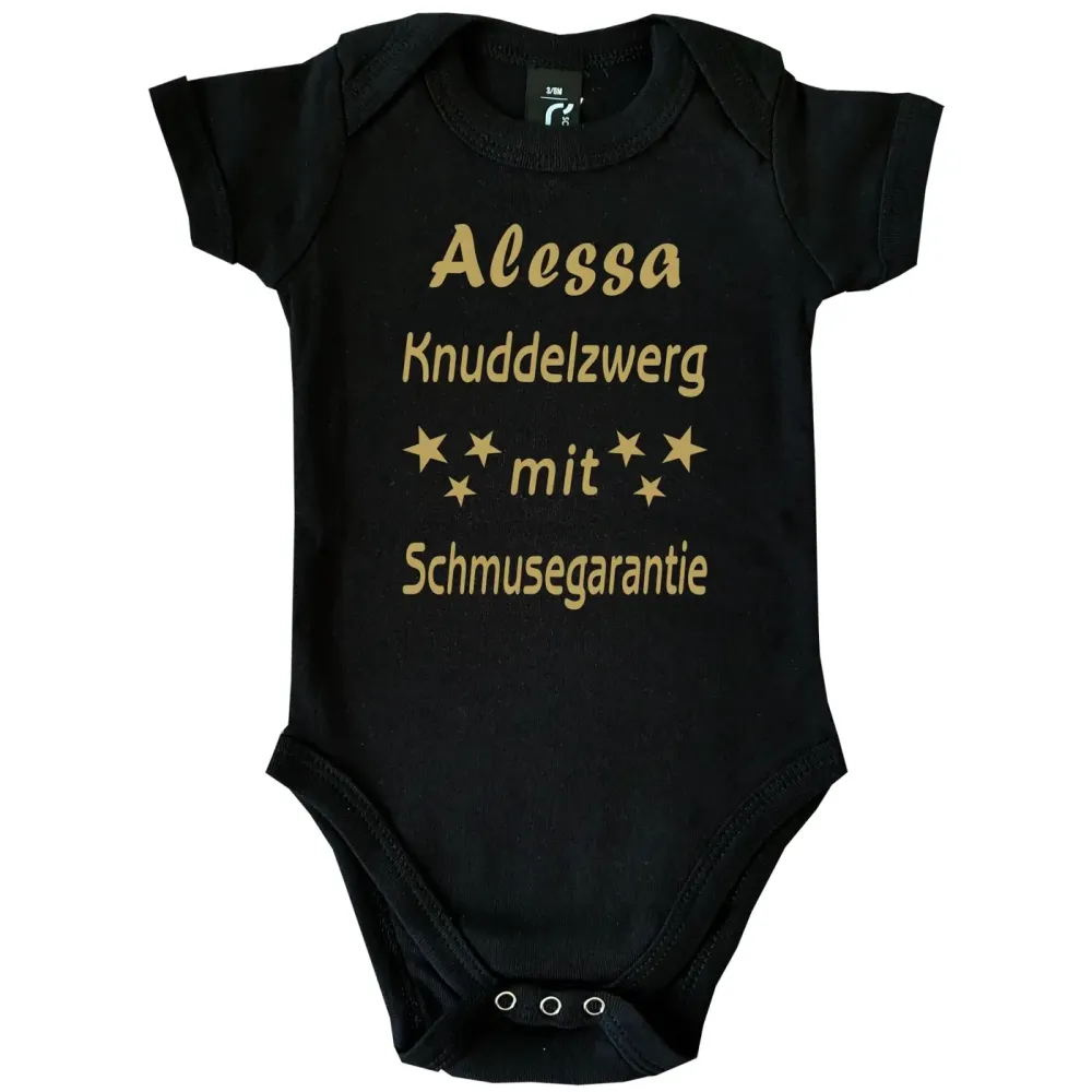 Baby-Body mit Druck Schmusegarantier
