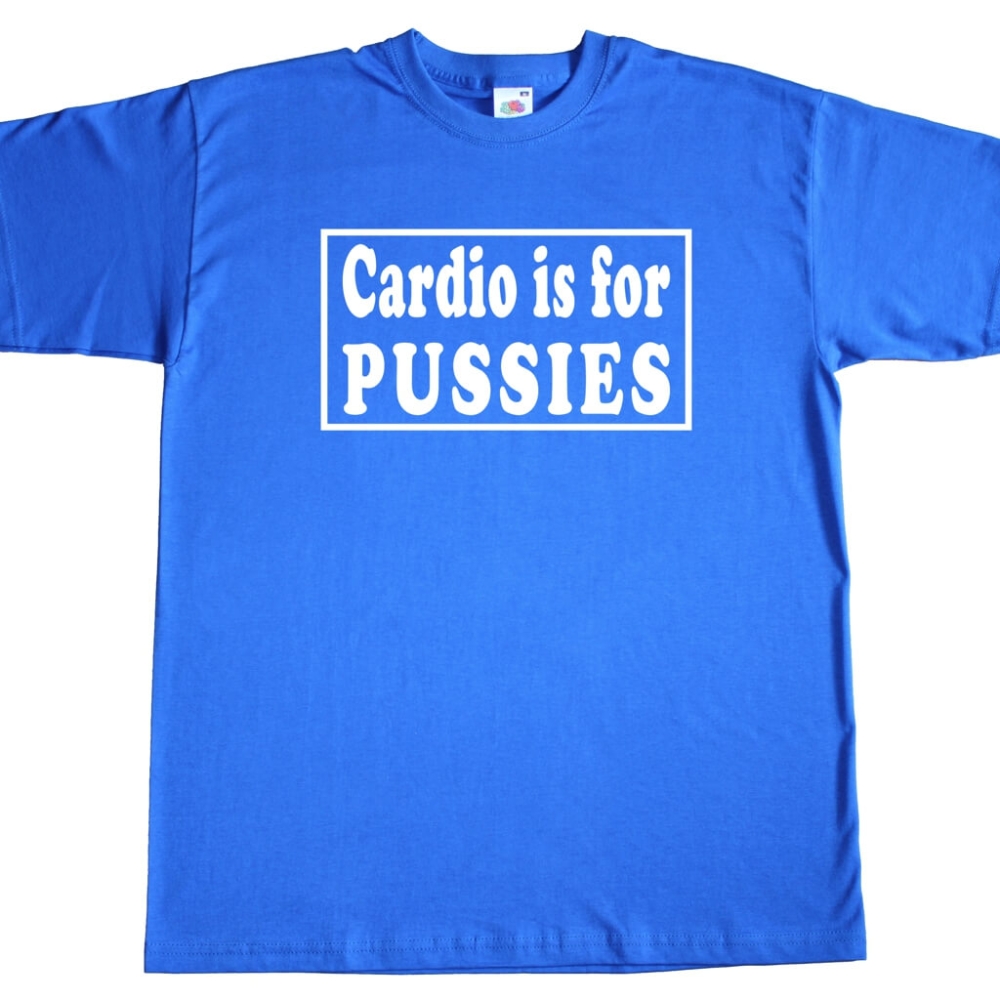 Preview: Fun Herren T-Shirt - Cardio is for Pussies