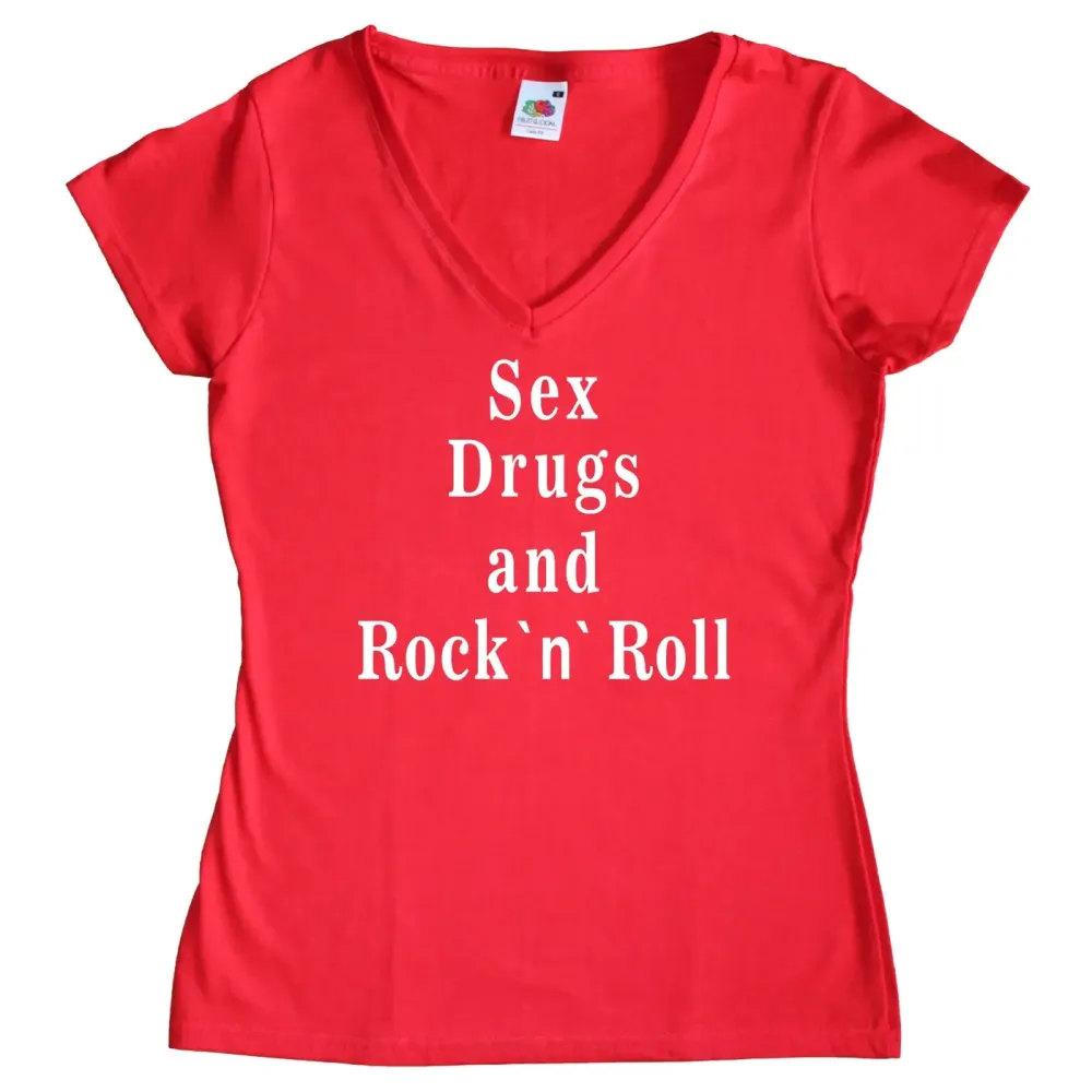 Preview: Damen T-Shirt mit Aufdruck Rock 'n' Roll
