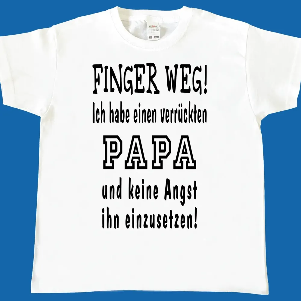 Preview: Kinder T-Shirt „Finger weg, ich habe eine verrückte Oma“