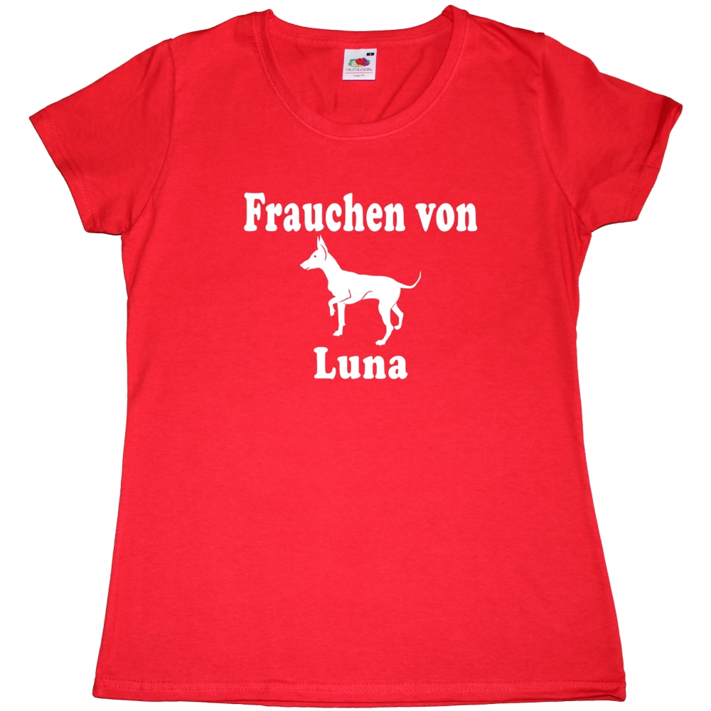Fun Damen T-Shirt - Frauchen von ....