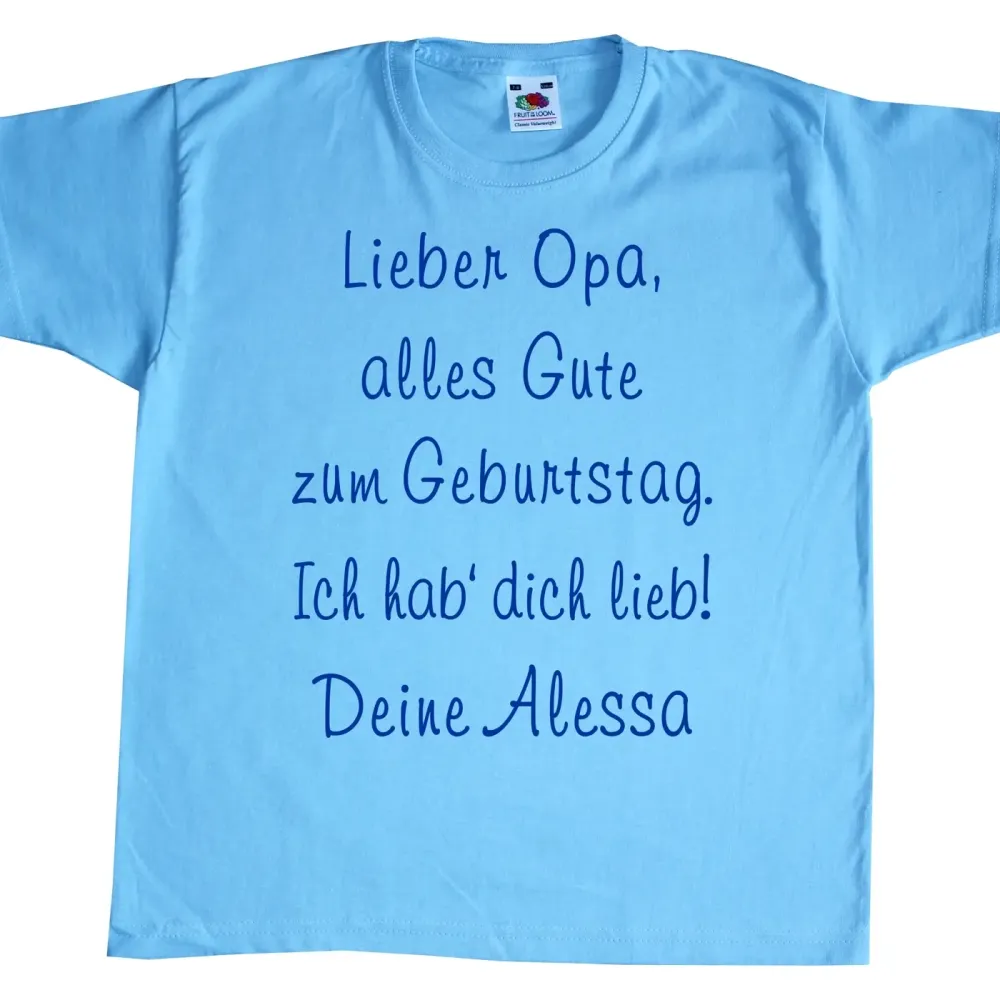 Kinder‑T‑Shirt mit wählbarer Familienperson zum Geburtstag