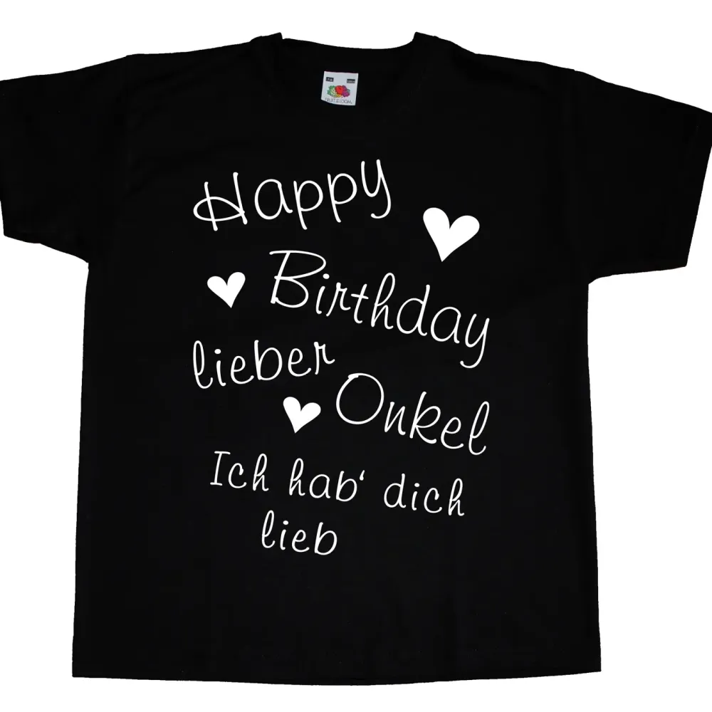 Kinder‑T‑Shirt „Happy Birthday lieber Opa“ in verschiedenen Farben